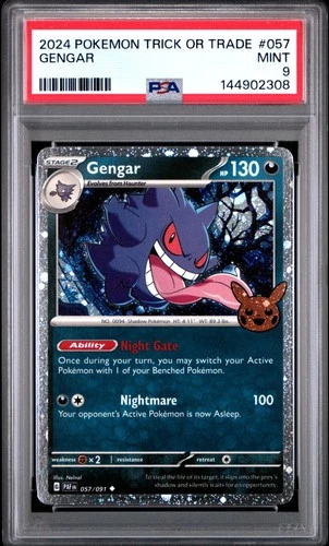 2024 POKEMON TRICK OR TRADE #057 GENGAR PSA 9