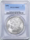 1896 $1 Morgan Silver Dollar MS63 PCGS 27936409