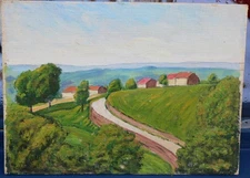 Original French painting - French landscape - oil - Monet interest