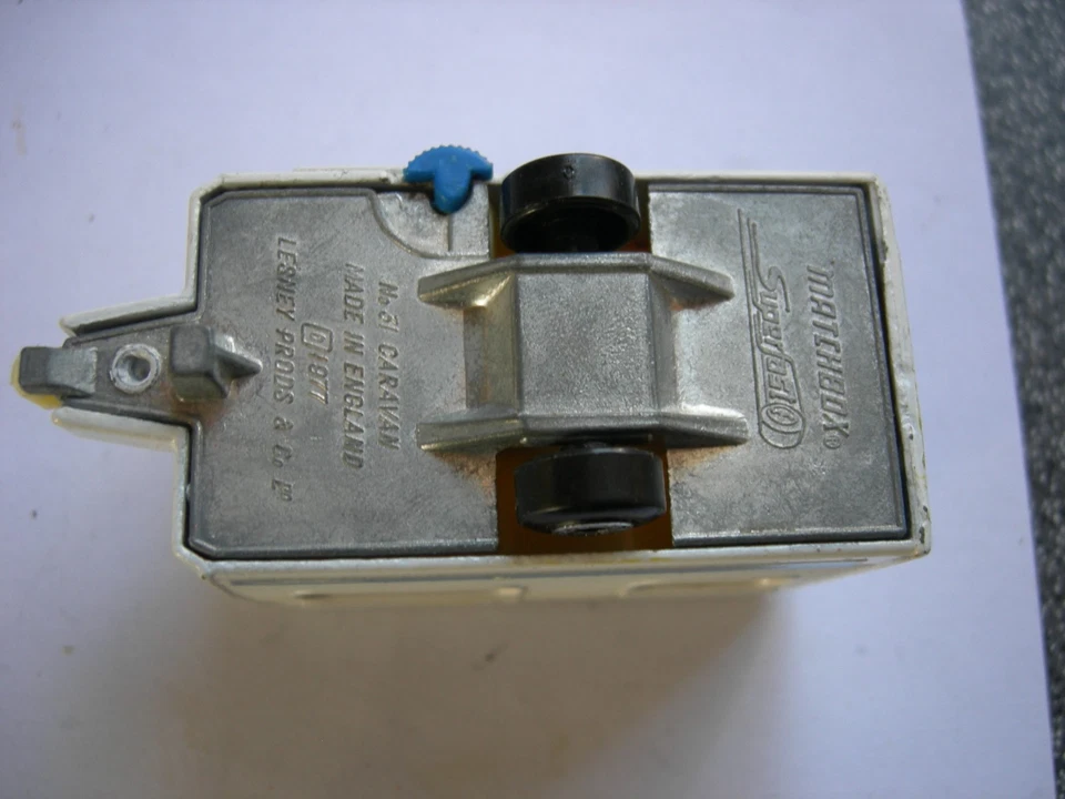 Matchbox 31 Caravan 1977 Superfast Series Lesney England  Weiss blau - Bild 4 von 4