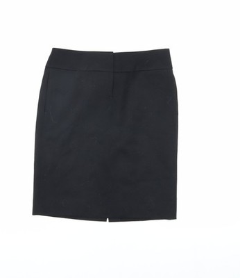 J.Crew Damen schwarz Wolle Bleistiftrock Größe 4P