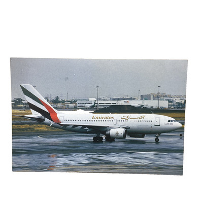 Postkarte AK Flugzeug Flieger Emirates A310 300 Airbus Ungelaufen
