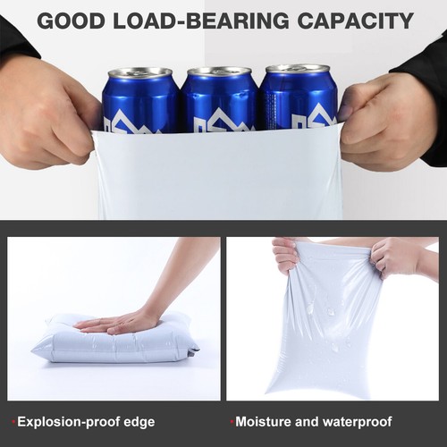100PCS Self Seal Postal Packaging Bags Grey Plastic Mailing Postage Bags 3 Sizes - Picture 6 of 16