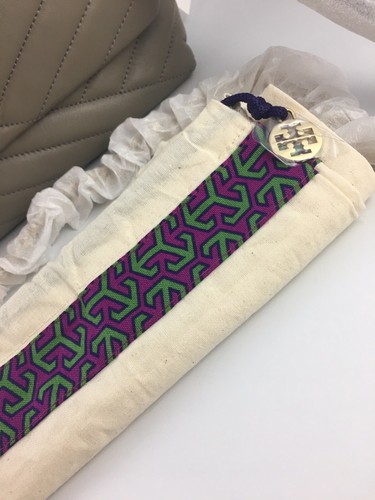 TORY BURCH SOFT GREY HERON LEATHER KIRA CHEVRON SMALL CONVERTIBLE SHOULDER BAG - Picture 19 of 19