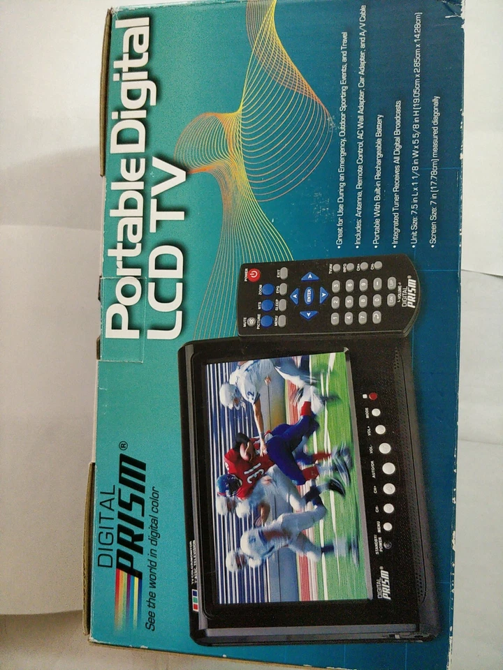 Digital Prism ATSC-710 7" Portable Handheld LCD TV Built in ATSC/NTSC Tuner - Image 2 of 4