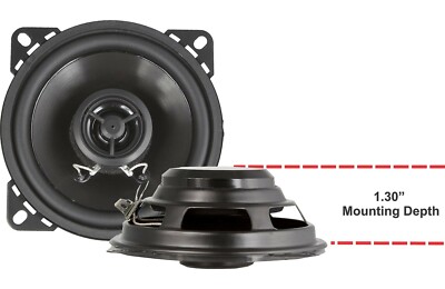 RetroSound 4'' Inch 2-way Ultra-thin Replacement Speakers R-452N Slim Profile    