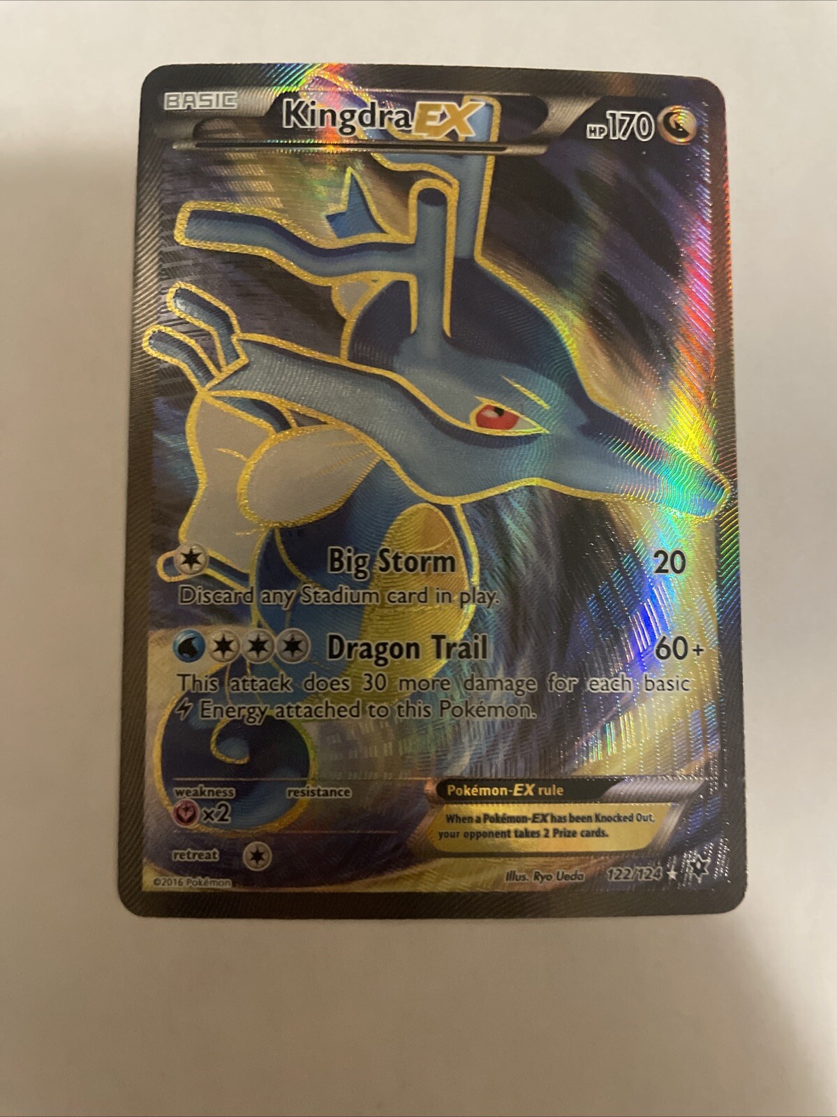 Kingdra EX 122/124 Holo Full Art Pokemon Card MP