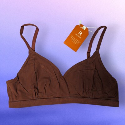 Triangle V Neck Crossover Wireless Non- Padded Bralette No Underwire Soft Bra M