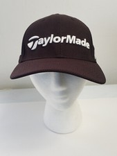 Taylor Made ADIDAS M 1 PSI Golf Hat Ball Cap Black Strapback White Logo
