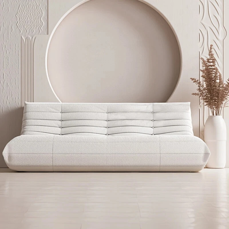 Sofá perezoso cama de tatami oruga silla bolsa de frijoles sofá de piso de 1 a 3 asientos sofá siesta Foto 2 de 4