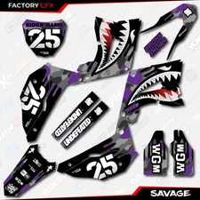 Gray & Purple Savage Graphics fits Honda CR125 250 Polisport Restyle kit 02-07