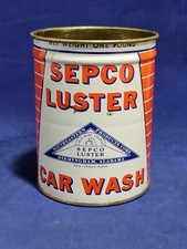 Vintage Septo Luster car wash tin 1 pound 4.5? x 3.5? Bham, Alabama - Empty Can