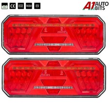 LED Rear Tail Stop Lights Dynamic Indicator Trailer Caravan Truck Lorry 12V 24V