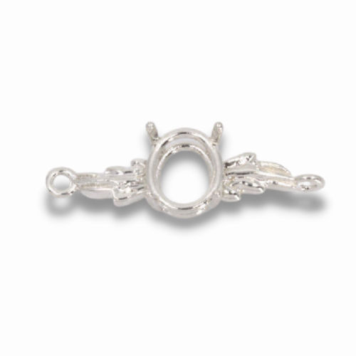 Oval Leaf Design Pre-notched Bracelet Link - Picture 1 of 1