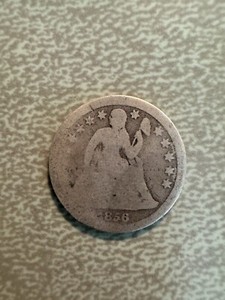 1856 P Seated Liberty Silver Dime- Small Date