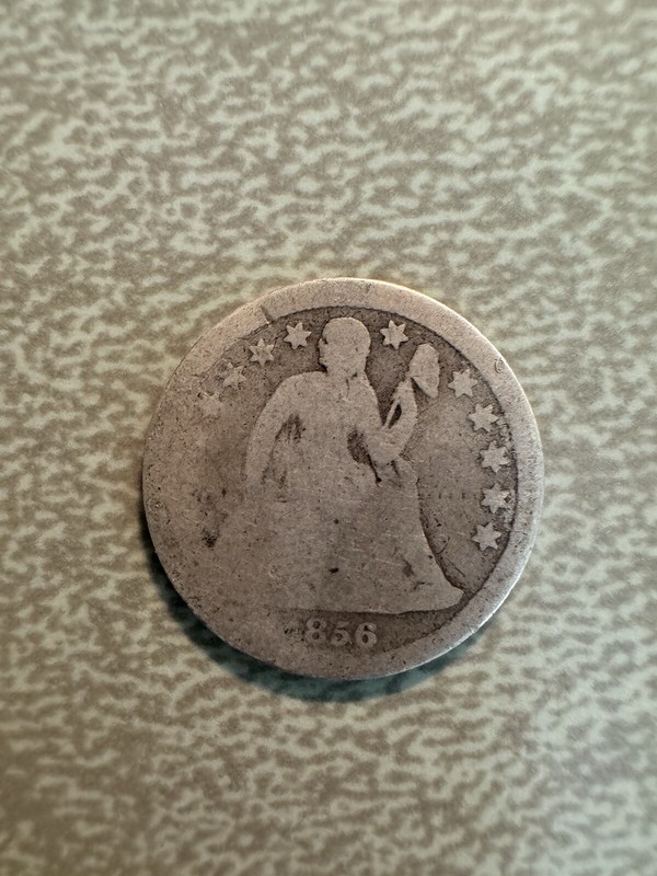 1856 P Seated Liberty Silver Dime- Small Date