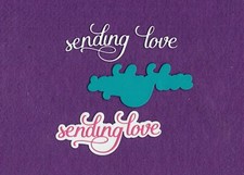 SENDING LOVE with background die cuts scrapbook cards