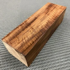 CW193 Curly Claro Walnut Billet Block Carving Craft Knife Handle Game Call 9.5"