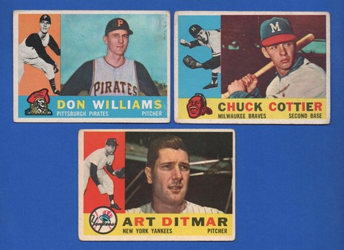 1960 TOPPS MLB BASEBALL CARD CREAM WHITE OR GREY BACK 375-572 SEE LIST - Picture 84 of 359