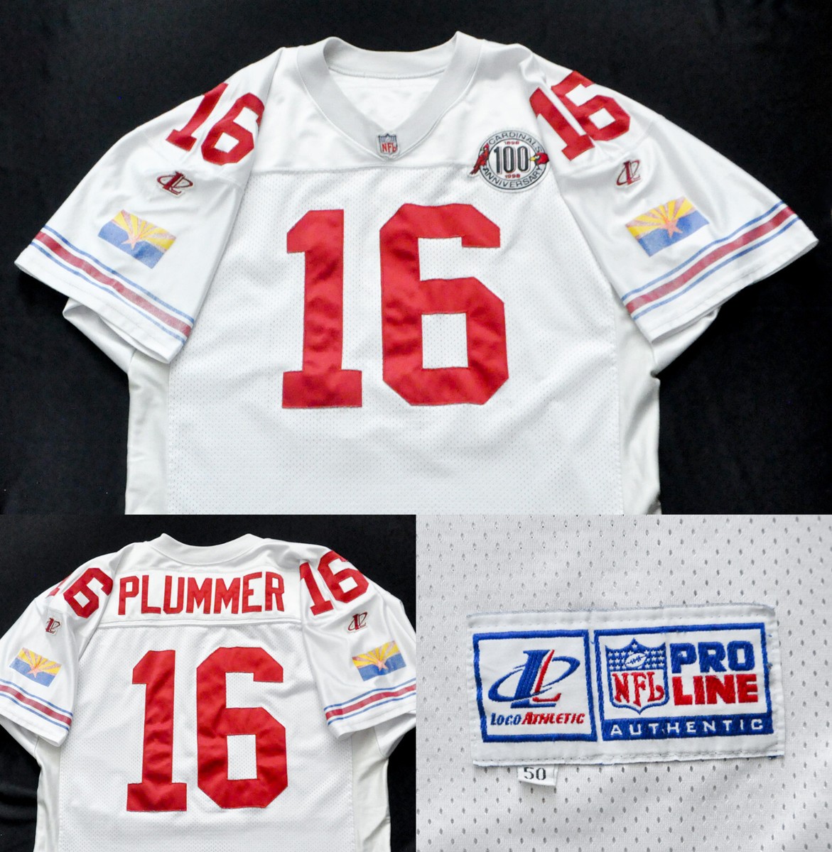Jake Plummer Arizona Cardinals LOGO Jersey Pro Line Authentic NFL