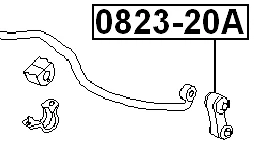 Front Stabilizer Link / Sway Bar Link Febest 0823-20A OEM 20420-AA004 - Image 2 of 2