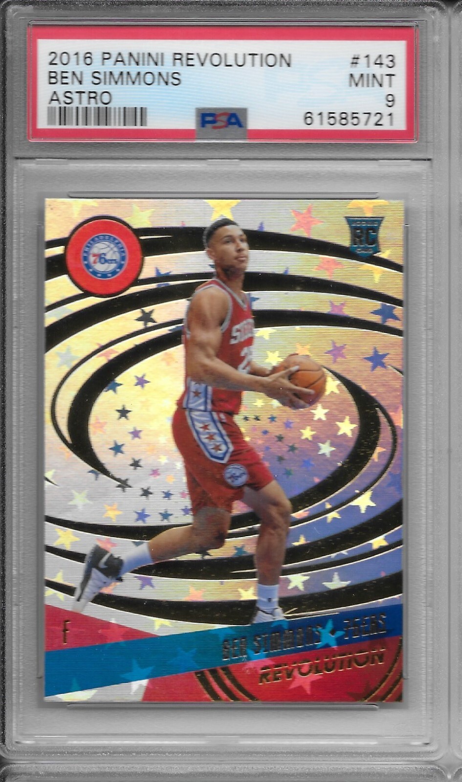 2016-17 Panini Revolution BEN SIMMONS Astro RC PSA 9 - Brooklyn Nets