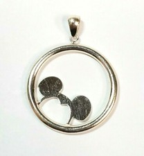 JCM Sterling Silver Mickey Mouse Circle Pendant