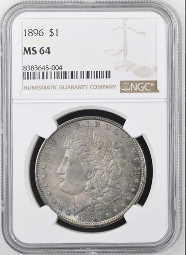 1896-P Morgan Silver Dollar NGC MS 64  box78 #6