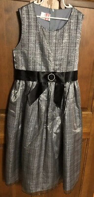 Rosenau Black And Silver Girls Party Holiday Wedding Dress Size 14 NW/OT  Classy | eBay