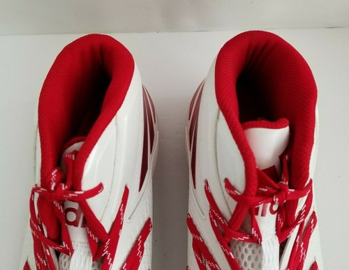Adidas Freak X Carbon Mid Cleats 170148 White Red Lace Up Shoes Size 16 NEW - Picture 7 of 12