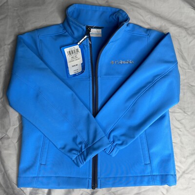 NWT Columbia Fun Box EXS Softshell Fleece Lined Youth Jacket Blue XS (6-7)