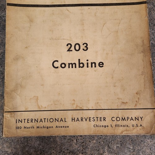 HT-40 IH International Harvester Parts Catalog 203 Combine 5-1963 Farm Tractor - Picture 3 of 9