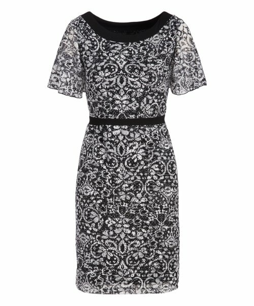 Black & White Floral Lace Bodycon Dress Size S | eBay
