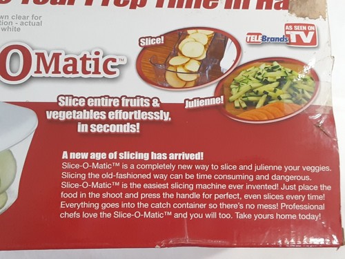 Slice-O-Matic Fruit & Vegetable Food Slicer As Seen On TV Brand New Sealed - Picture 11 of 12
