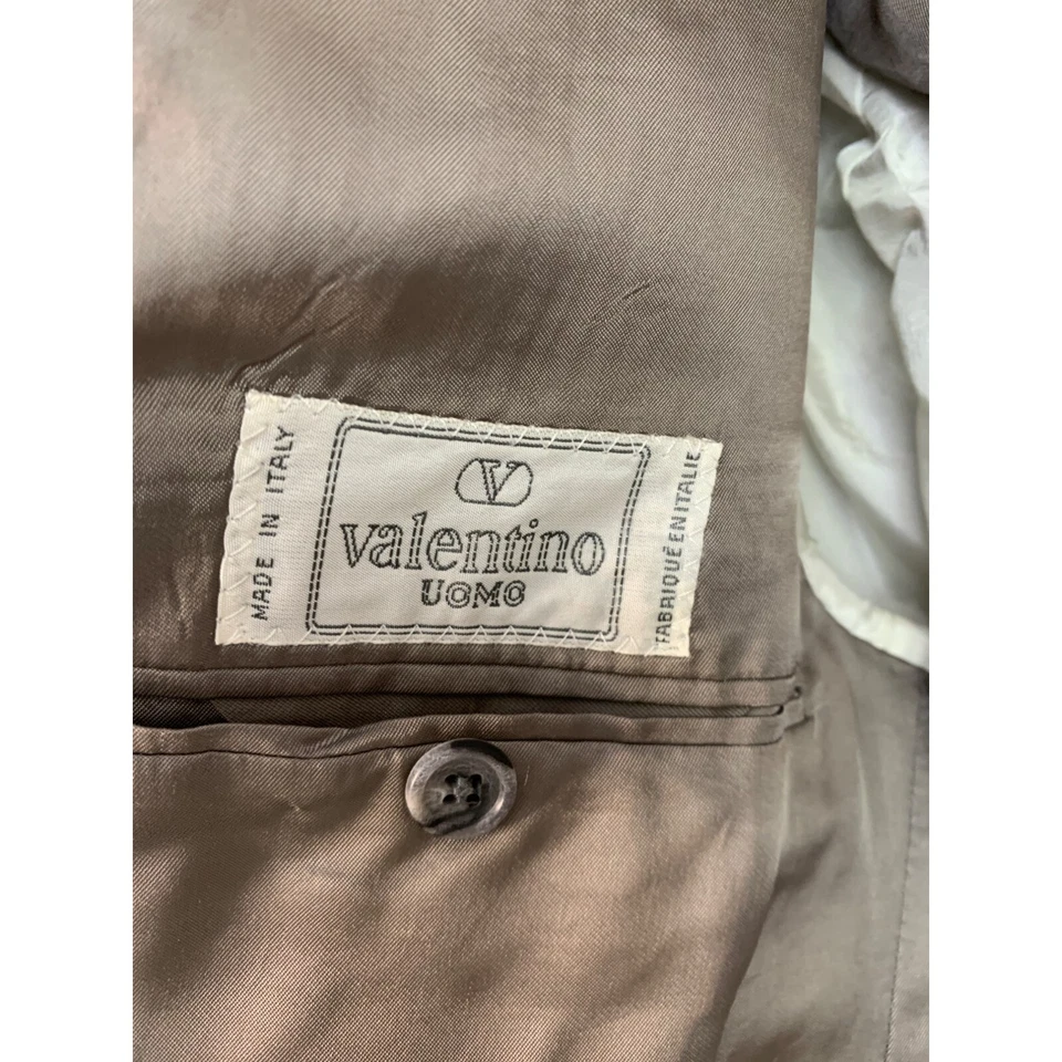 VTG 80s Valentino Uomo Men's Wool/Silk Blazer Jacket Check Italy Size 41S 7436 - image 3 of 4