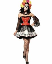 Leg Avenue 85002 Sugar Skull Beauty Adult Women s Costume Set M/L Day of Dead