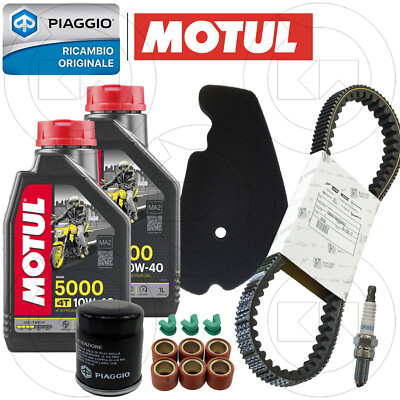Service kit Belt Spark Plug Oil Motul 10W40 beverly Rst 4T 4V 300 2010-2016