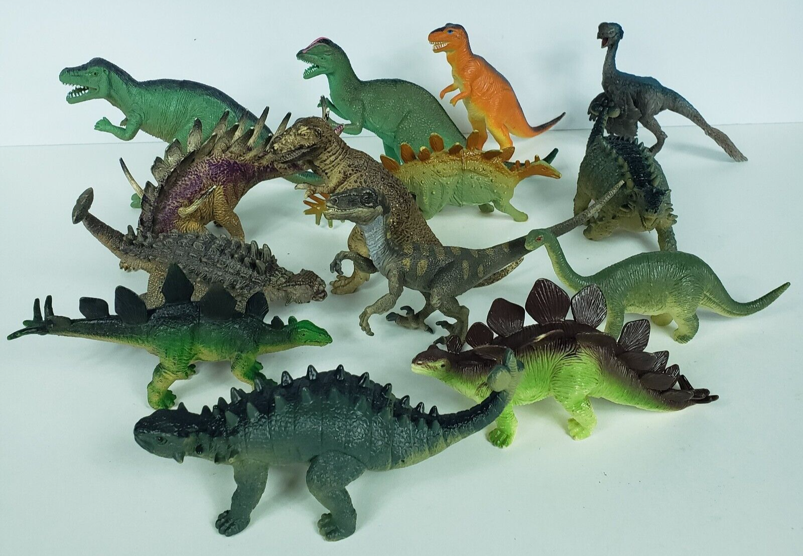 14-Piece Dinosaur Toy Set Prehistoric Jurassic Plastic Figures for Kids  