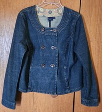 Women's Sonoma Jean Jacket /Blazer Large Double Breasted Buttons