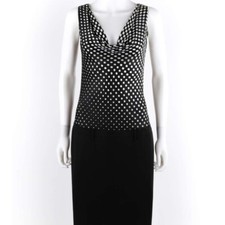 Alexander McQueen black white Polka Dot Silk dress $1494