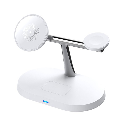 For Apple Watch iPhone Magsafe Wireless Charging Station Charger Dock 3in1 Stand - Picture 20 of 23