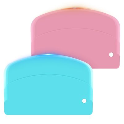 Bowl Scraper Spatula Multipurpose Dough Scraper 2pcs Flexible Plastic Kitchen Pa