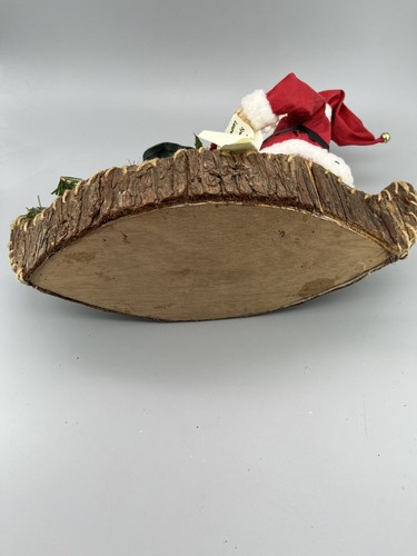 "Rustikaler Holzfäller Weihnachtsmann im Kanu Figur 15"" - Bild 10 von 12