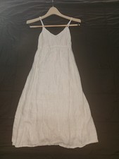 Linen blend Old Navy Tan Strappy midi dress. Womens 4. Kakhi Summer Dress Y2K