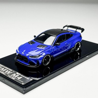 SW 1/64  M4 G82 ADRO 3号レース限定カラー合金ミニカー SW 1/64 Scale BMW M4 G82 ADRO BODY KIT Blue Diecast Car Model Toy