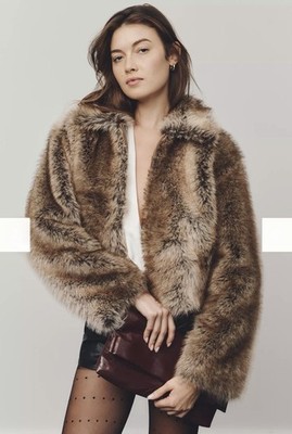 Anthro Maeve Rae Faux Fur Crop Teddy Jacket - Sold Out