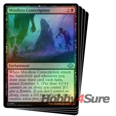 Foil Mindless Conscription X4 M/NM Magic: The Gathering MTG Modern Horizons 3