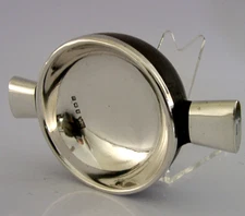 SUPERB STERLING SILVER & WOOD WHISKY QUAICH CUP 1911 ANTIQUE