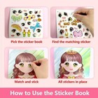 Princess Sticker Activity Book 2pcs DIY Magic Dress Up Kids Party Gift Set Fun
