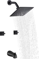 2 Handle Shower Faucet Set with Tub Spout Two Handles Tub Shower Faucet Set